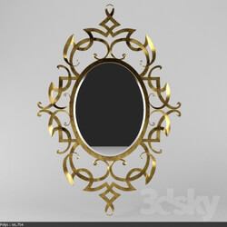 Mirror - brushed gold mirror 