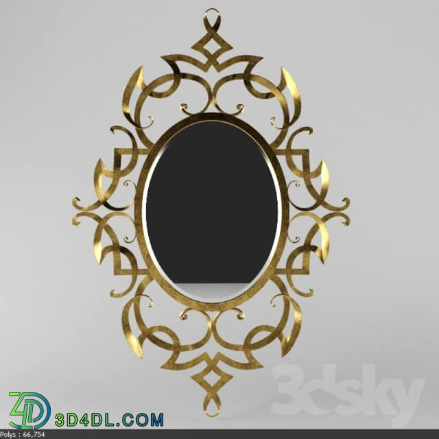 Mirror - brushed gold mirror