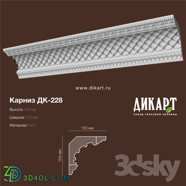 Decorative plaster - DK-228 154h150mm