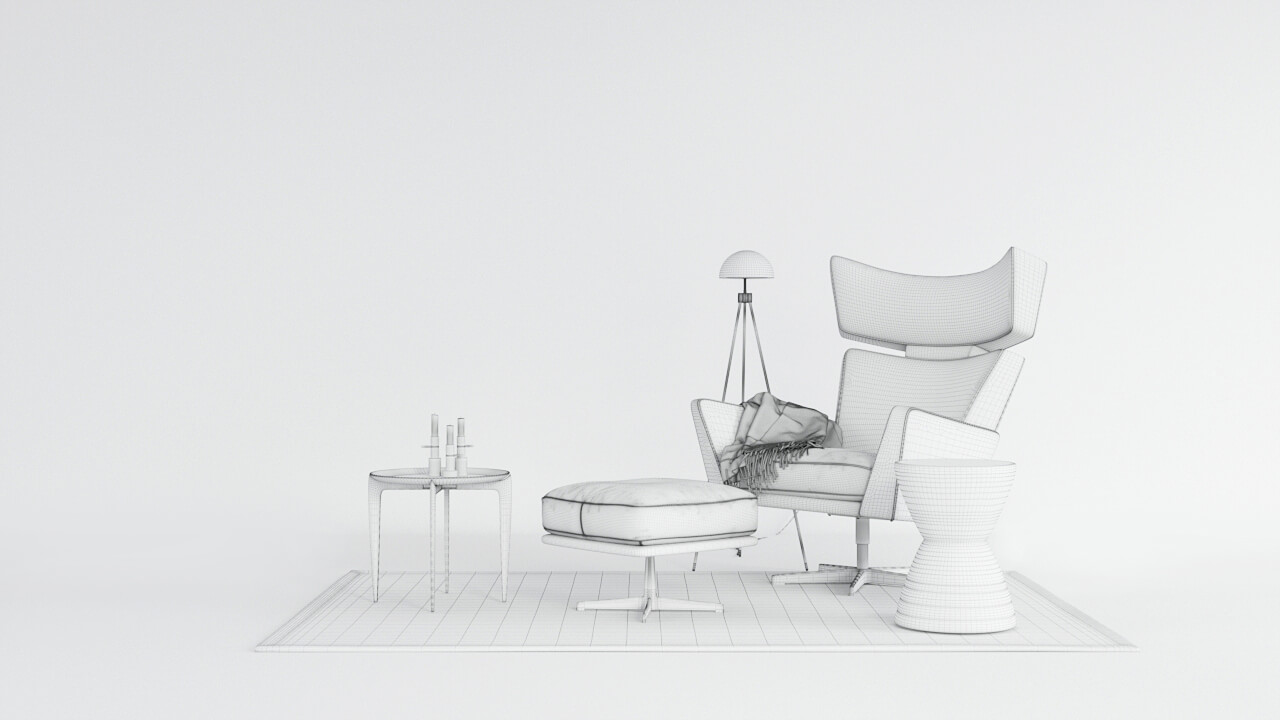 Maxtree-Interior Vol01 Fritz Hansen Oksen Chair Set