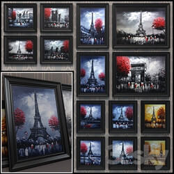 Frame - Oil painting-street scenes of Paris 