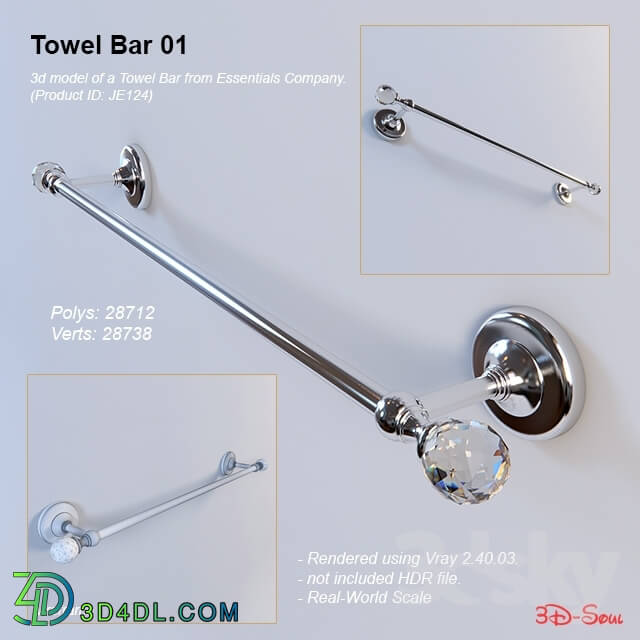 Bathroom accessories - Towel Bar 01