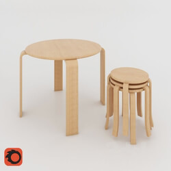 Table _ Chair - Table and stool skandi 