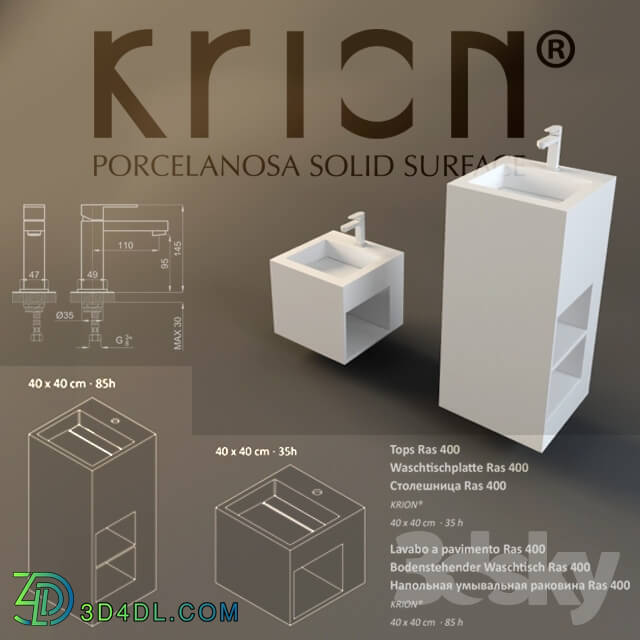 Wash basin - PORCELANOSA Grupo_ KRION_ Ras