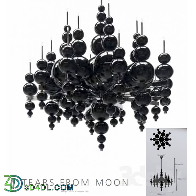 Ceiling light - Chandelier ILFARI _quot_TEARS FROM MOON H20 XL_quot_