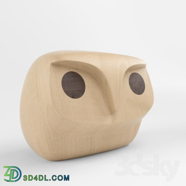 Other decorative objects - Wooden statue Howdy owl