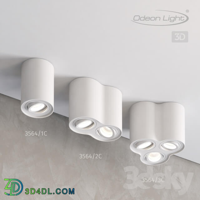 Technical lighting - Ceiling surface lighting fixture ODEON LIGHT 3564 _ 1C_ 3564 _ 2C_ 3564 _ 3C PILLARON