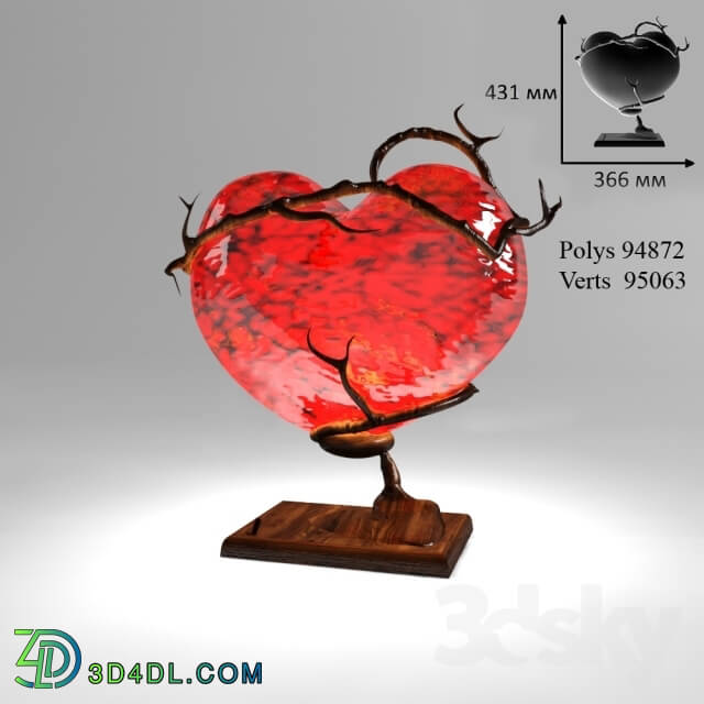 Table lamp - Heart