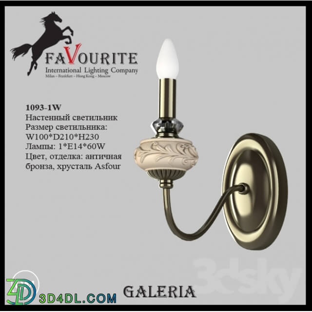 Wall light - Favourite 1093-1W Sconce