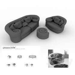 Sofa - upholstered furniture-Tipologia Chiocciola. 