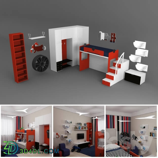 Full furniture set - Children FAER _motorcycle_