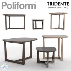 Table - Poliform Tridente Table set 