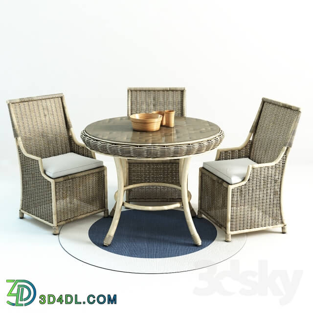 Table _ Chair - Saybrook All-Weather Wicker Wingback Armchair