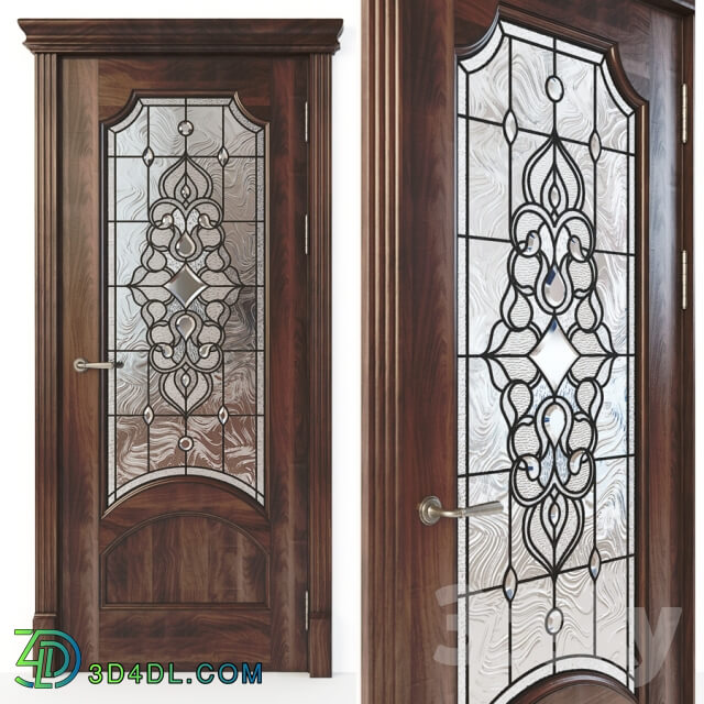 Doors - Door with stained glass 04