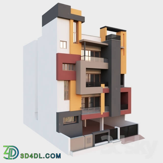 Building - Multi_Story_Indian_Residance