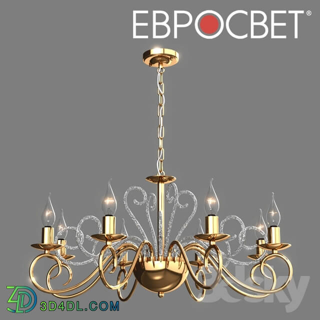 Ceiling light - OHM Classic hanging chandelier Eurosvet 60090_8 Silva