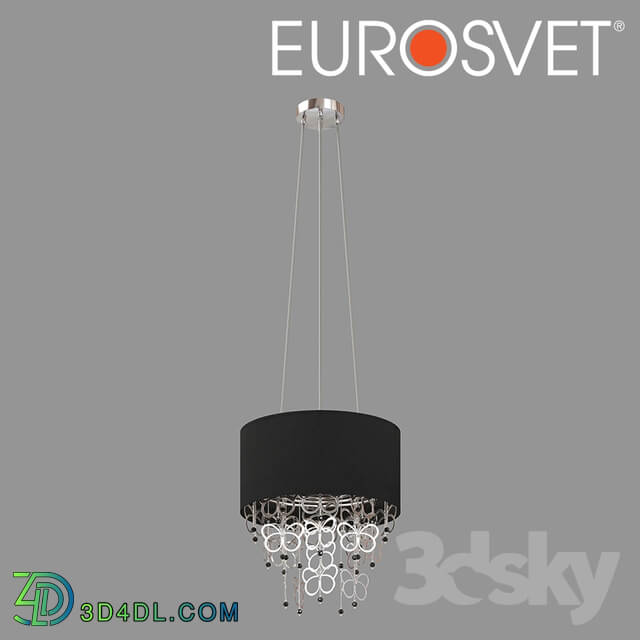 Ceiling light - OM Suspended chandelier with black lampshade Bogate__39_s 287_4 Papillon