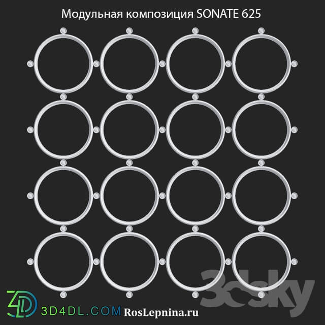 Decorative plaster - OM SONATE 625 Modular Composition by RosLepnina