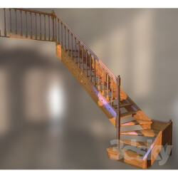 Staircase - Staircase with zabezhnymi steps 