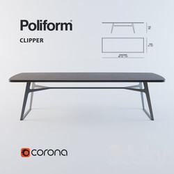 Table - dining table Poliform Clipper 