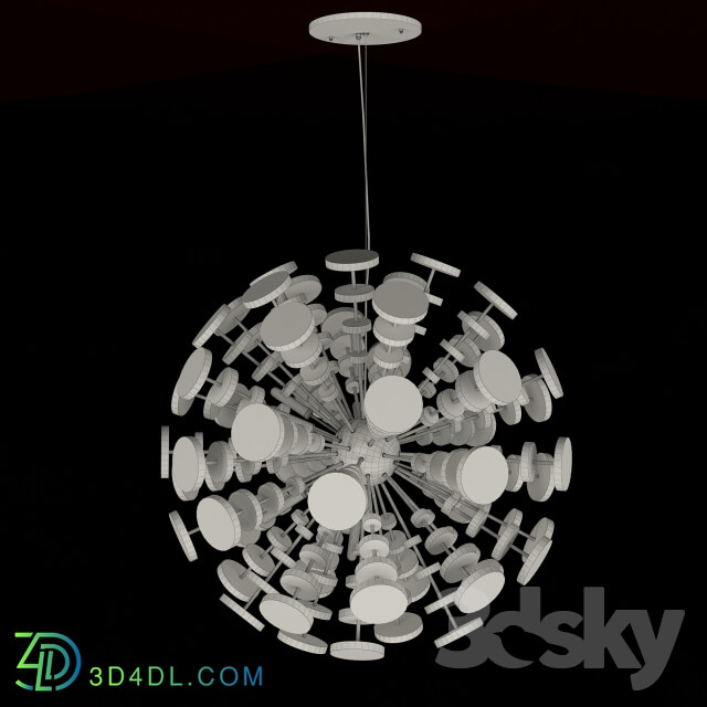 Ceiling light - Chandelier Wooden Glowworm Sphere