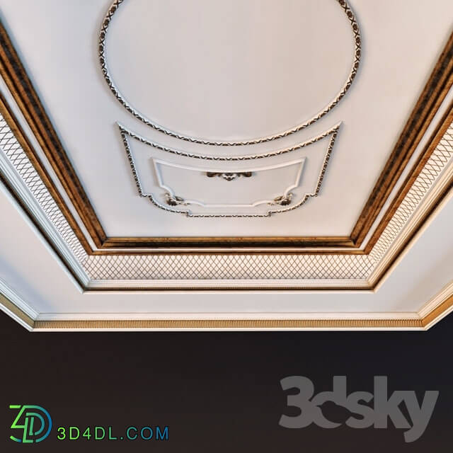 Decorative plaster - classic ceiling molds 1