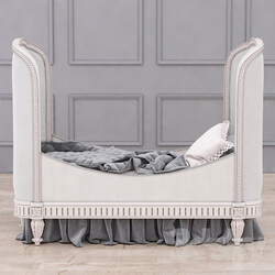 Bed - RH Belle Upholstered Toddler Bed _Antique Grey Mist_ 