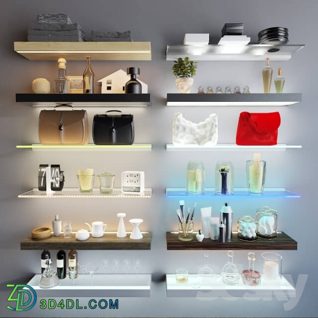 Other decorative objects - Shelves with illumination