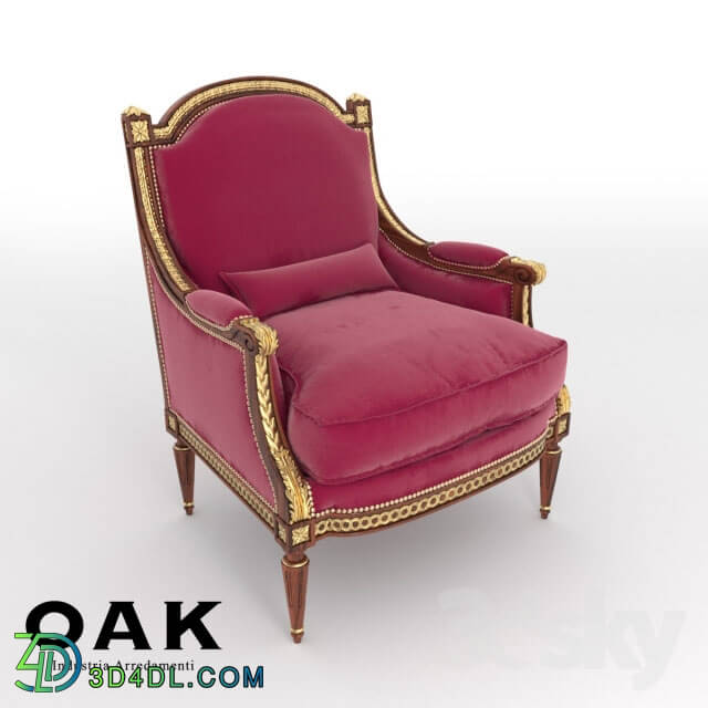 Arm chair - OAK Upholstered Armchair - mg3141