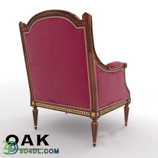 Arm chair - OAK Upholstered Armchair - mg3141