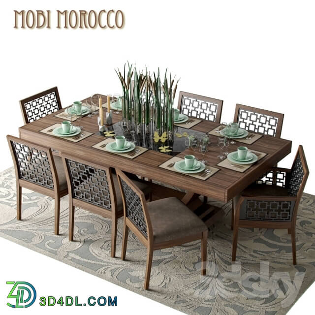 Table _ Chair - Table with chairs Mobi Dining rooms Morokko