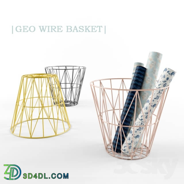 Other decorative objects - GEO WIRE BASKET