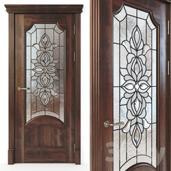 Doors - Door with stained glass 05 