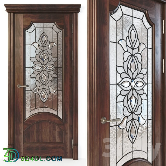 Doors - Door with stained glass 05