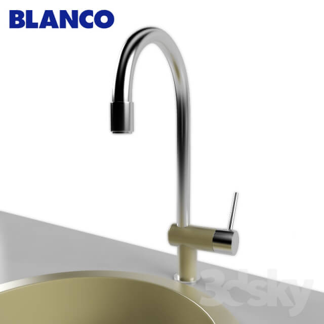 Sink - Sink and Faucet BLANCO RONDO BLANCO FILO-S
