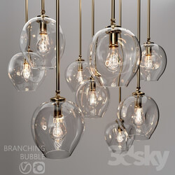 Ceiling light - Branching bubble 1 lamp by Lindsey Adelman CLEAR _ GOLD 
