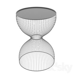 Table - Metal wire pedestal_ topim black La Redoute Interieurs 