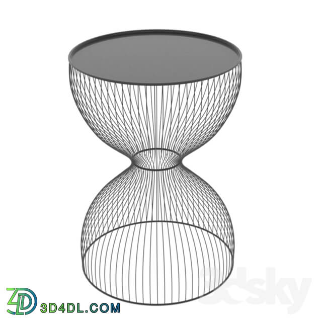 Table - Metal wire pedestal_ topim black La Redoute Interieurs