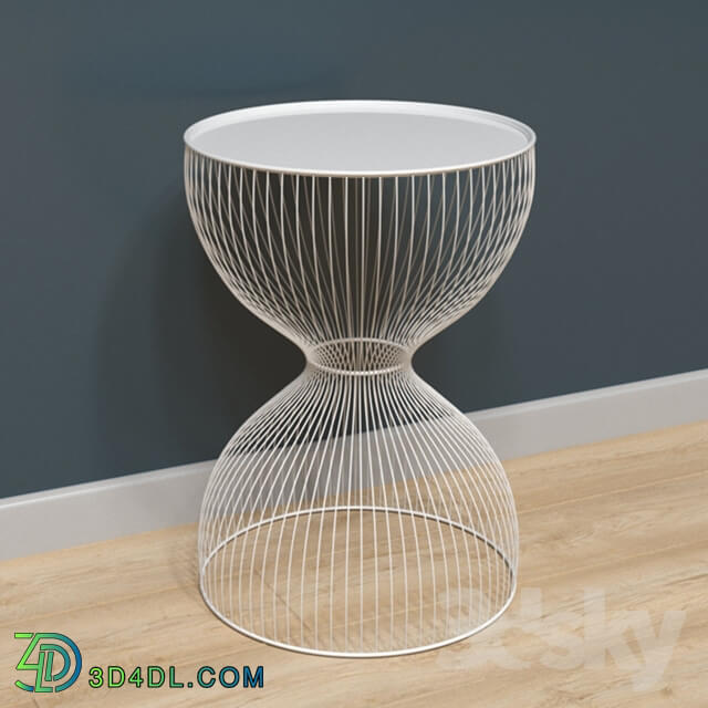 Table - Metal wire pedestal_ topim black La Redoute Interieurs