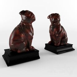 Sculpture - Bull Dog Book Ends 