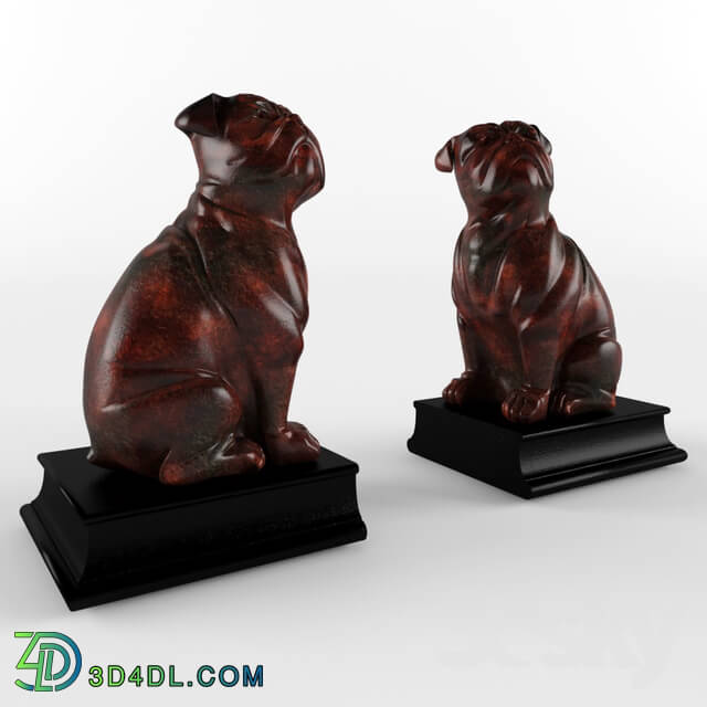 Sculpture - Bull Dog Book Ends