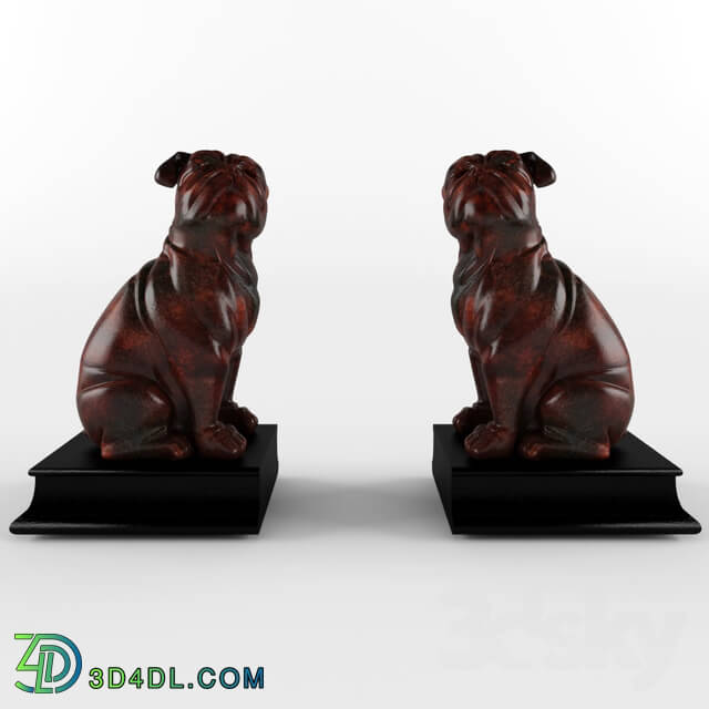 Sculpture - Bull Dog Book Ends