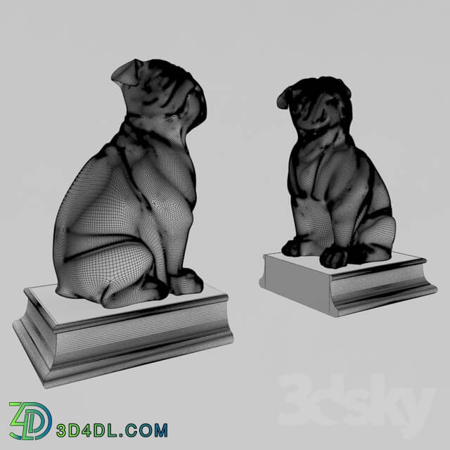 Sculpture - Bull Dog Book Ends