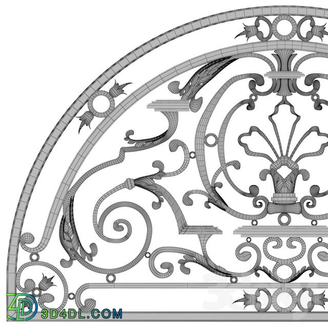 Other architectural elements - semi circle arch window grill