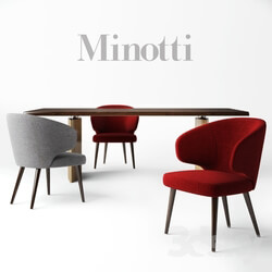 Table _ Chair - Minotti_ chair ASTON_ table MORGAN 