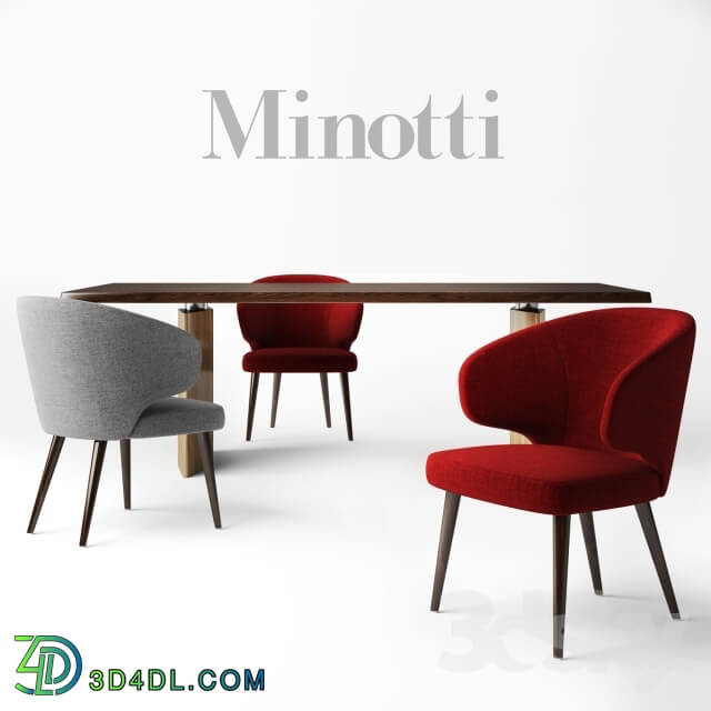 Table _ Chair - Minotti_ chair ASTON_ table MORGAN