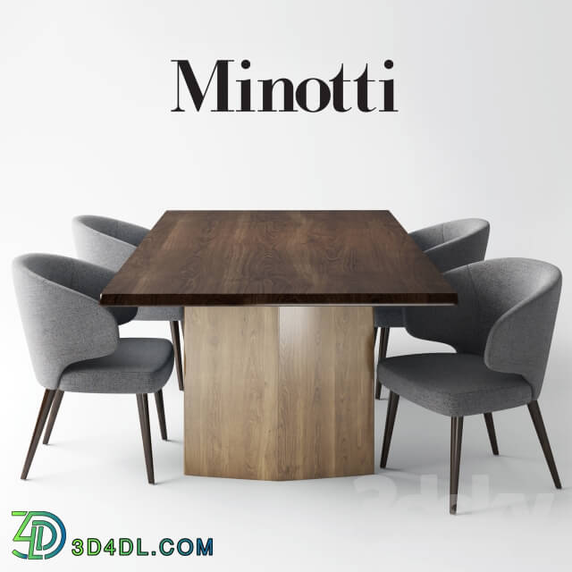 Table _ Chair - Minotti_ chair ASTON_ table MORGAN