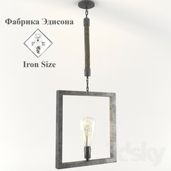 Ceiling light - Factory Edison. Ceiling Lamps with chains Iron Size 