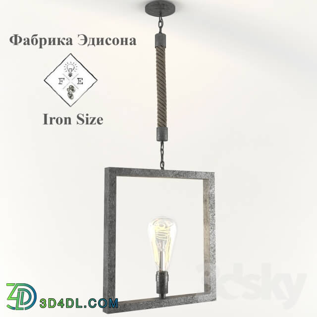 Ceiling light - Factory Edison. Ceiling Lamps with chains Iron Size