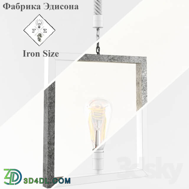 Ceiling light - Factory Edison. Ceiling Lamps with chains Iron Size